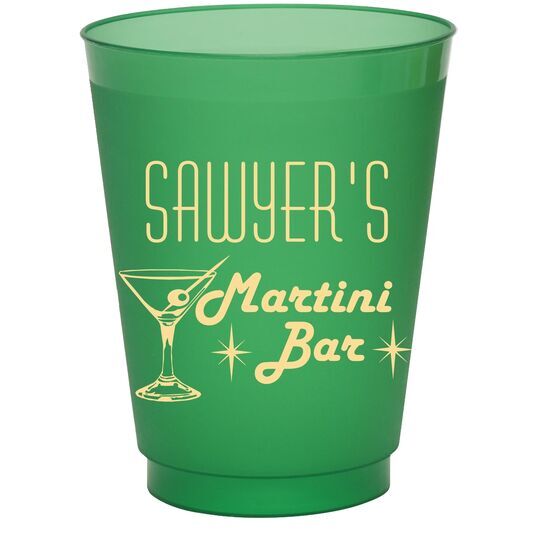 Retro Martini Bar Colored Shatterproof Cups